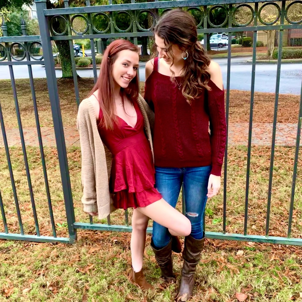 burgundy romper